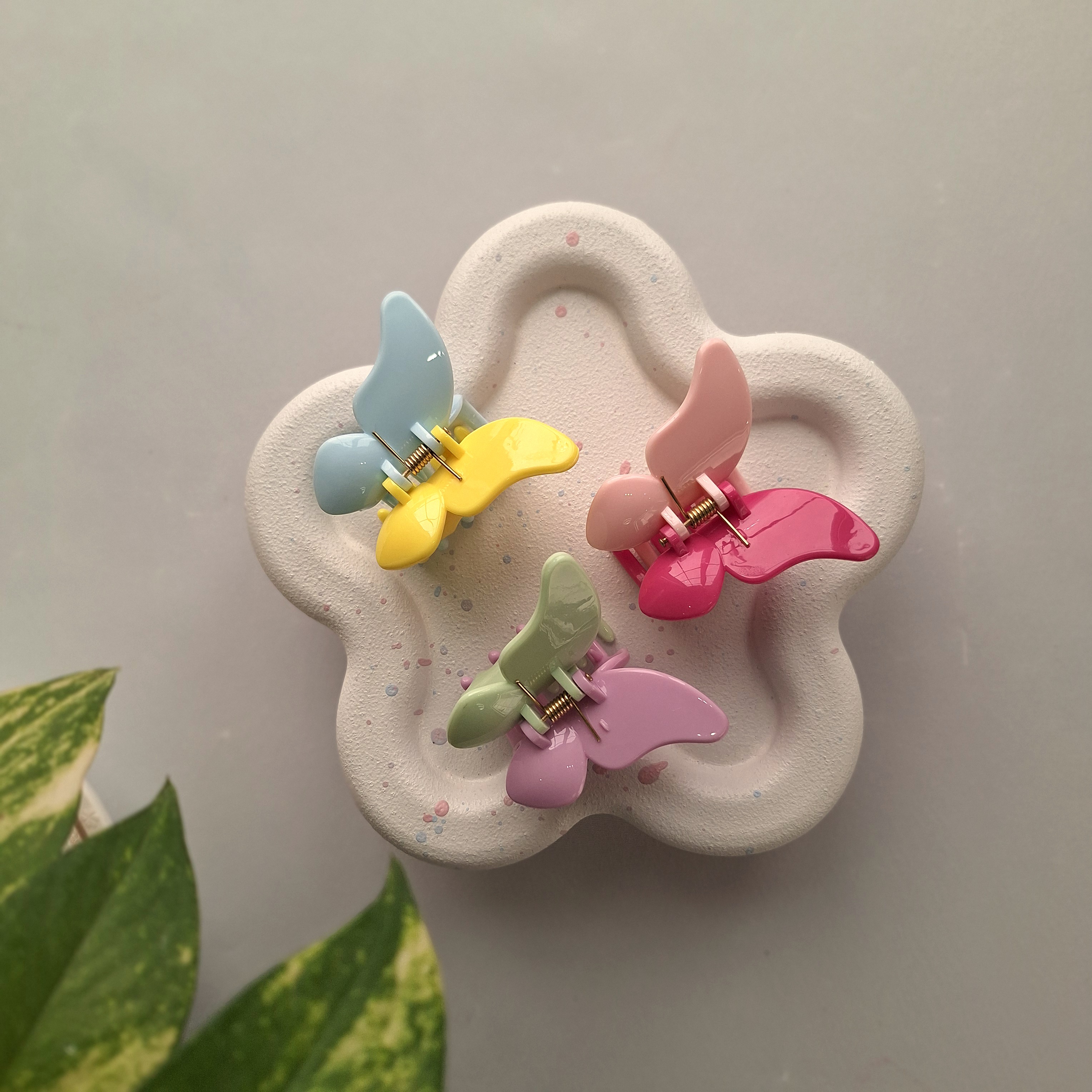 کلیپس پروانه ای دو رنگ سایز متوسط با کیفیت